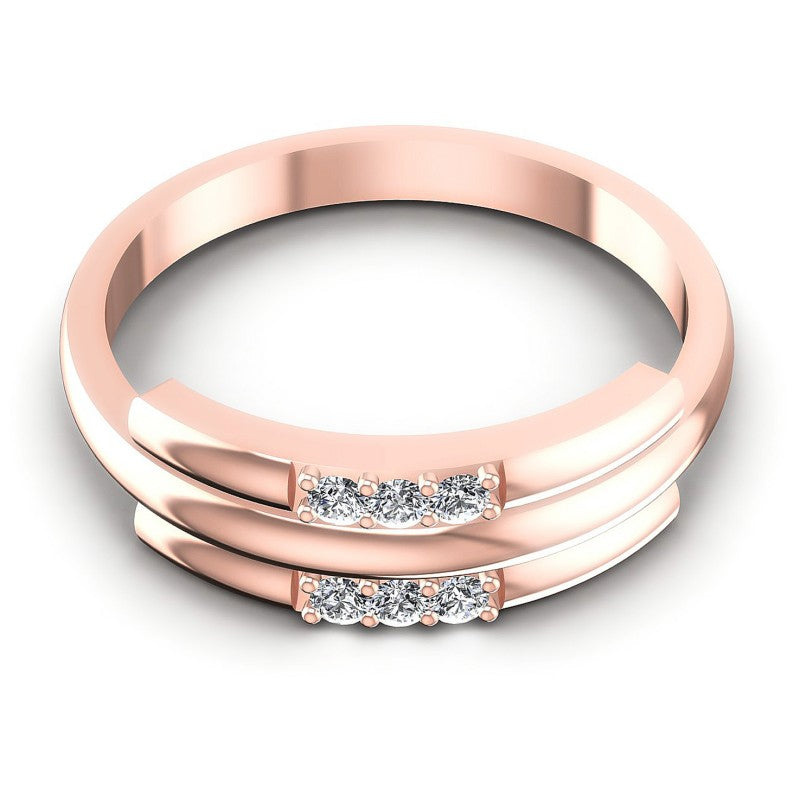 Round Diamonds 0.15CT Diamonds Wedding Band in 18KT Yellow Gold