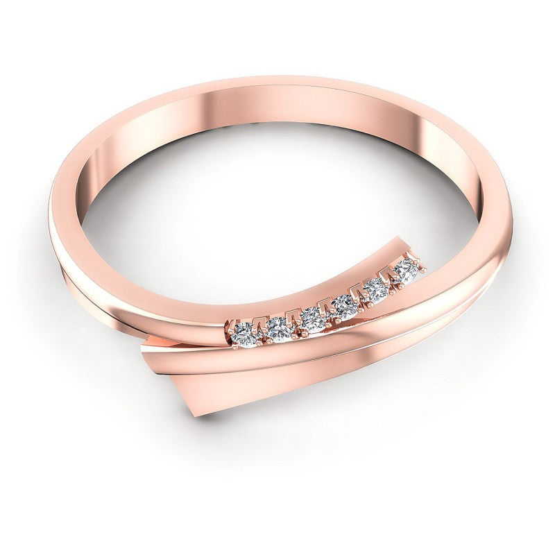 Round Diamonds 0.10CT Diamonds Wedding Band in 18KT Yellow Gold