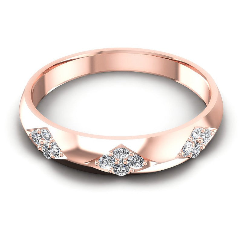 Round Diamonds 0.25CT Diamonds Wedding Band in 18KT Yellow Gold