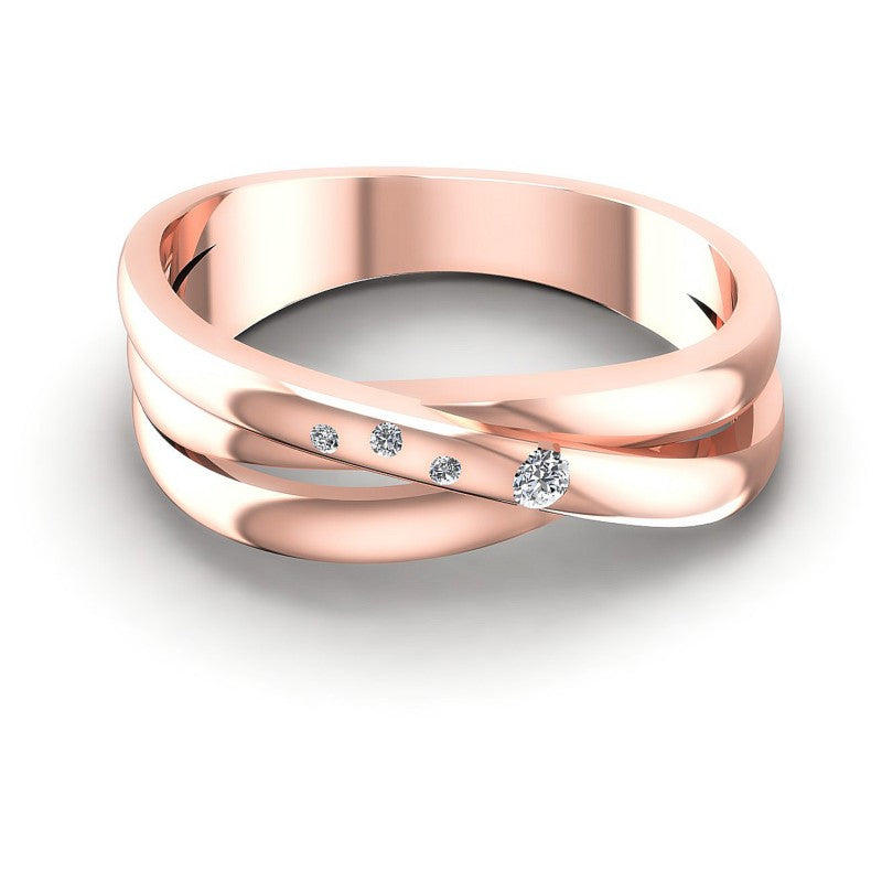 Round Diamonds 0.10CT Diamonds Wedding Band in 18KT Yellow Gold
