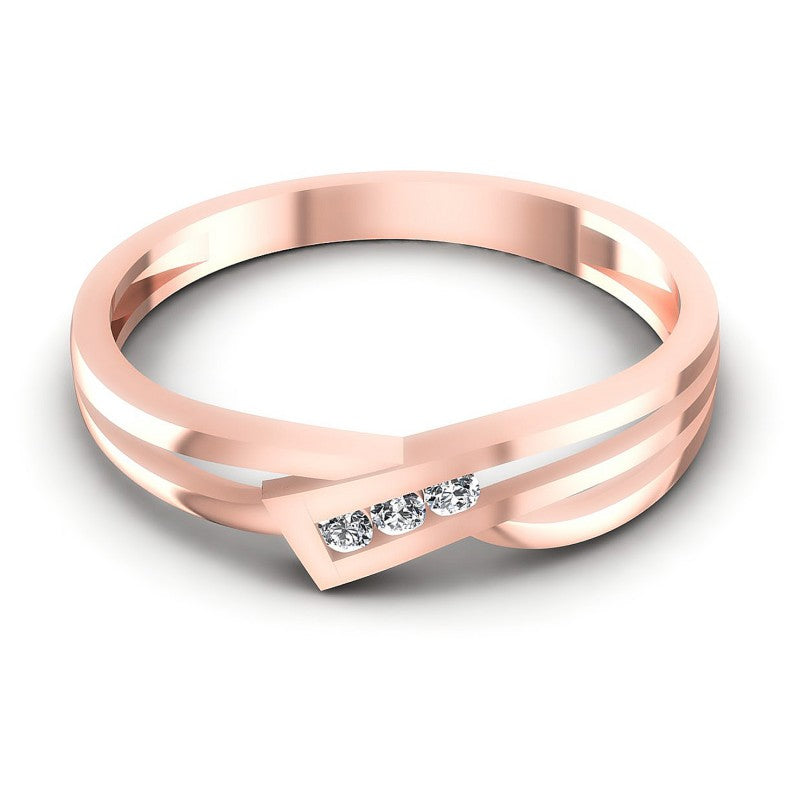 Round Diamonds 0.05CT Diamonds Wedding Band in 18KT Yellow Gold