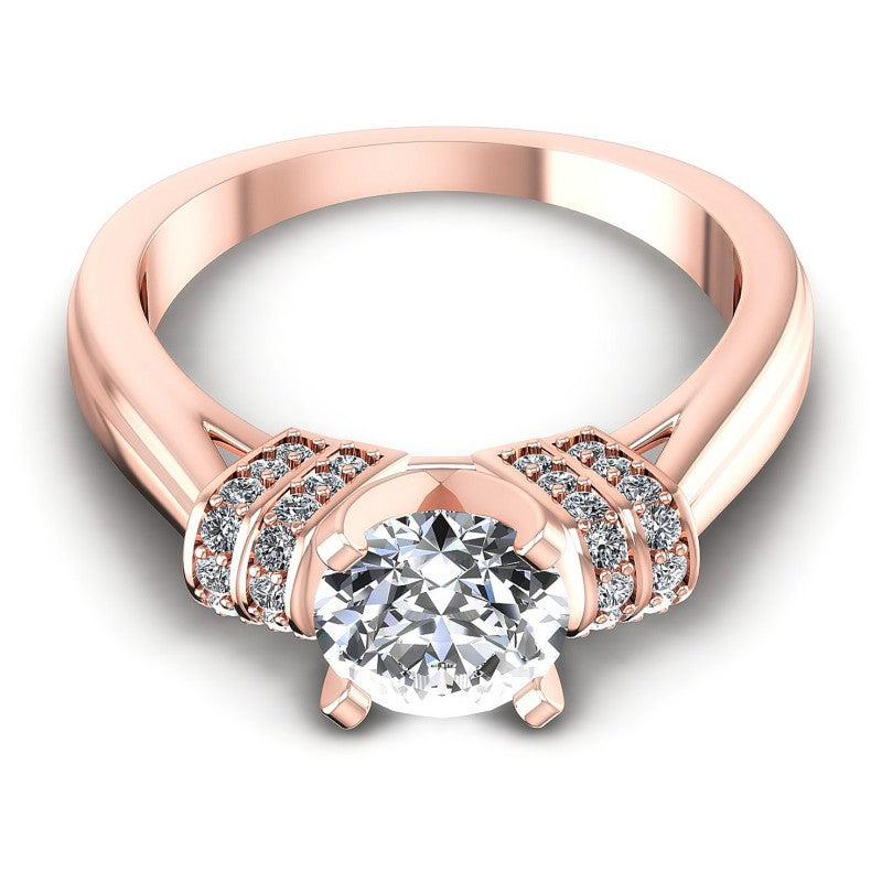 Round Diamonds 0.65CT Engagement Ring in 18KT Yellow Gold