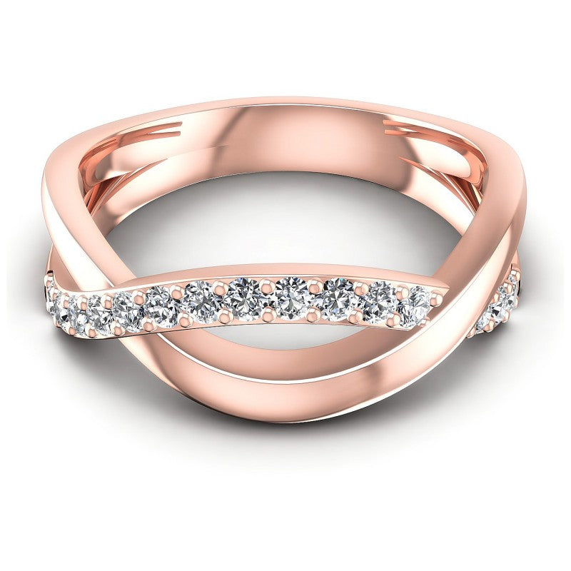 Round Diamonds 0.35CT Diamonds Wedding Band in 18KT Yellow Gold