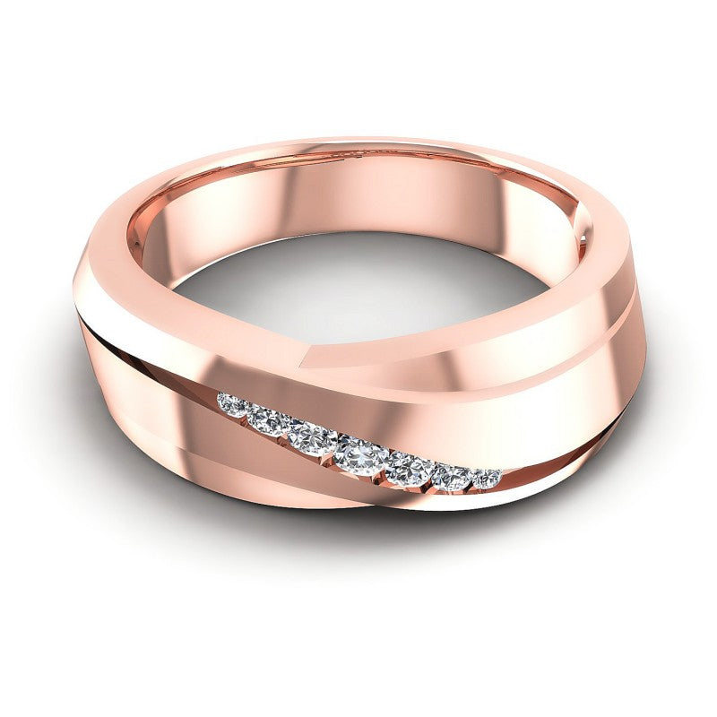 Round Diamonds 0.20CT Diamonds Wedding Band in 18KT Yellow Gold