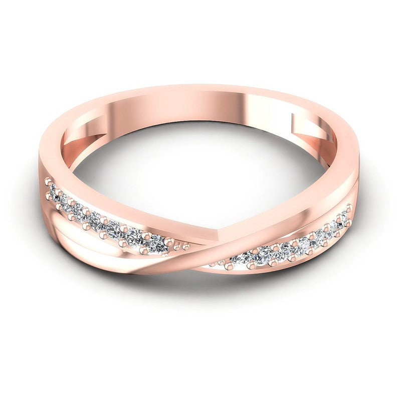 Round Diamonds 0.15CT Diamonds Wedding Band in 18KT Yellow Gold