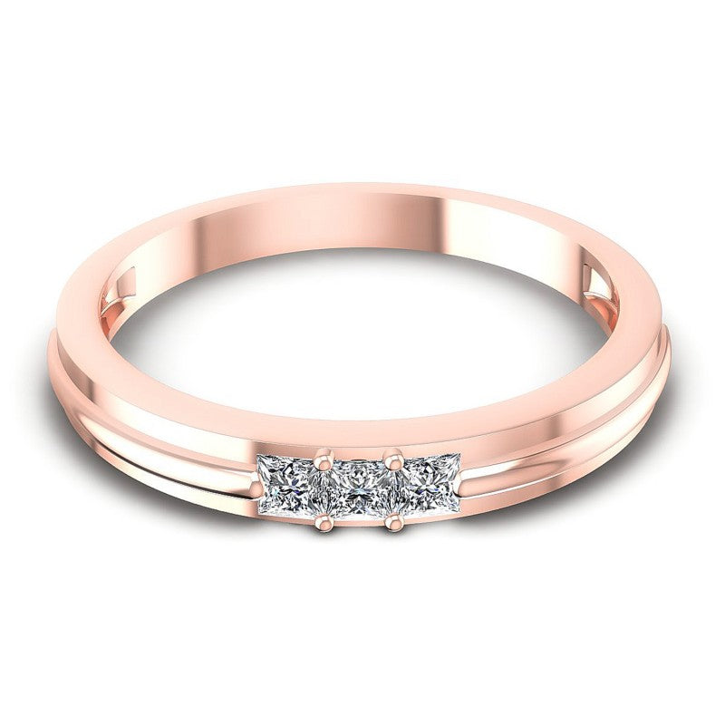 Princess Diamonds 0.15CT Diamonds Wedding Band in 18KT Yellow Gold
