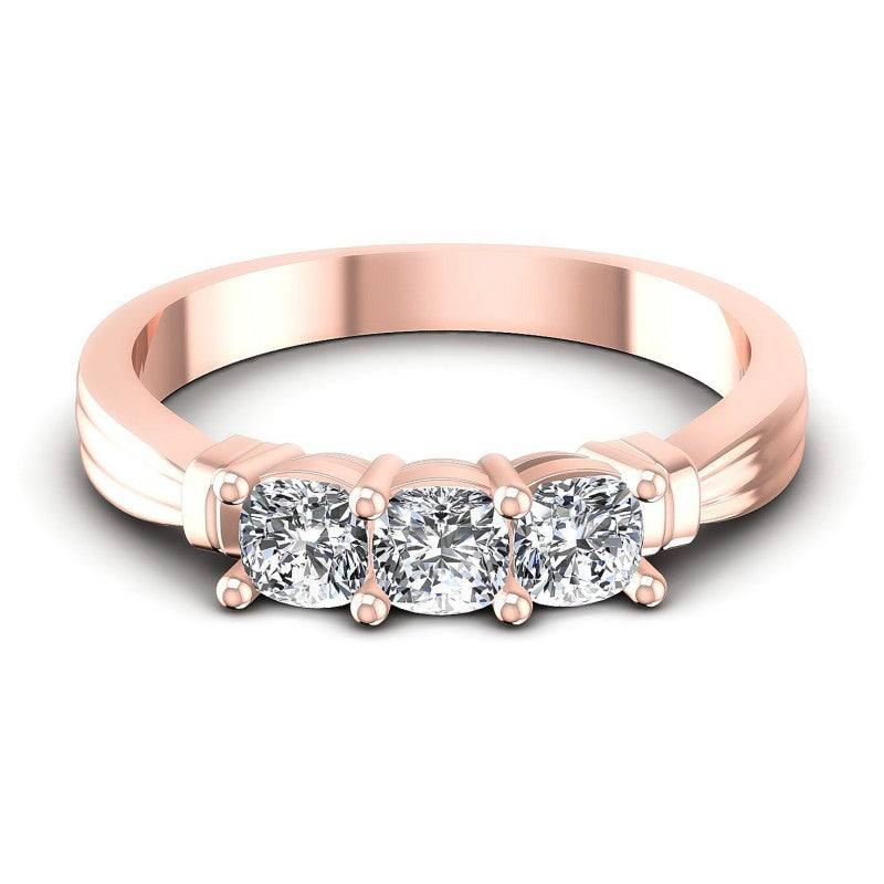 Cushion Diamonds 0.70CT Diamonds Wedding Band in 18KT Yellow Gold