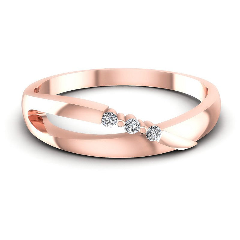 Round Diamonds 0.05CT Diamonds Wedding Band in 18KT Yellow Gold