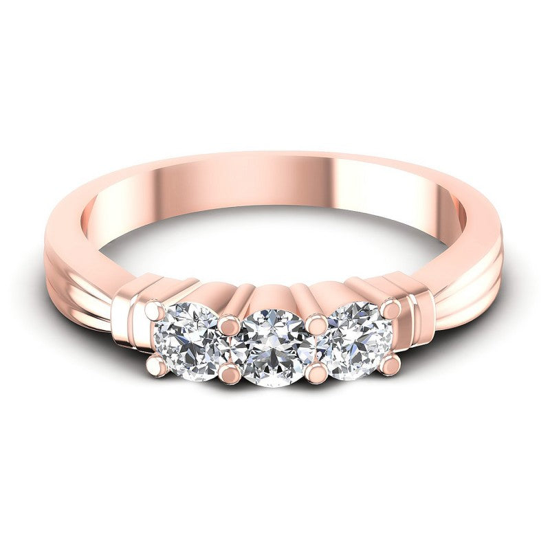 Round Diamonds 0.50CT Diamonds Wedding Band in 18KT Yellow Gold
