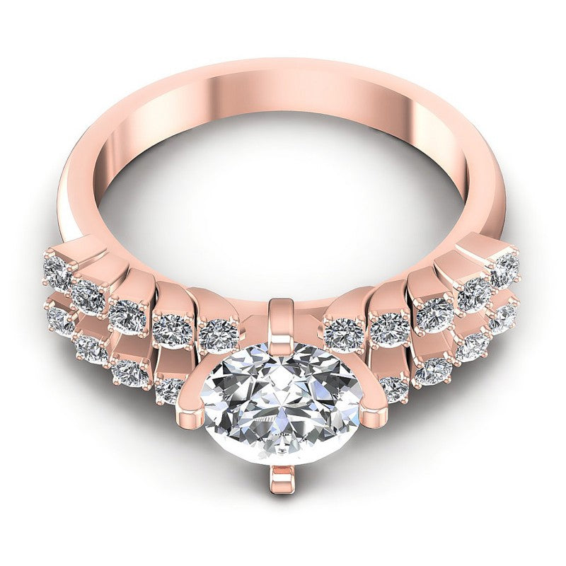 Round Diamonds 0.70CT Engagement Ring in 18KT Yellow Gold