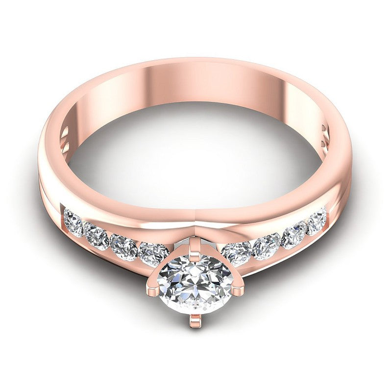 Round Diamonds 0.60CT Engagement Ring in 18KT Yellow Gold