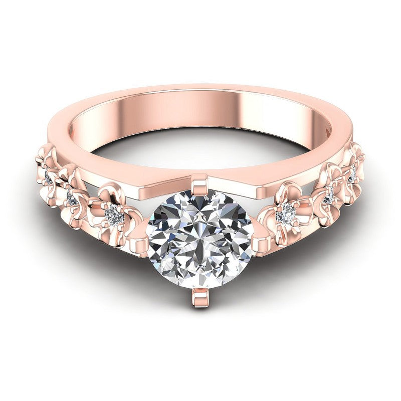 Round Diamonds 0.45CT Engagement Ring in 18KT Yellow Gold