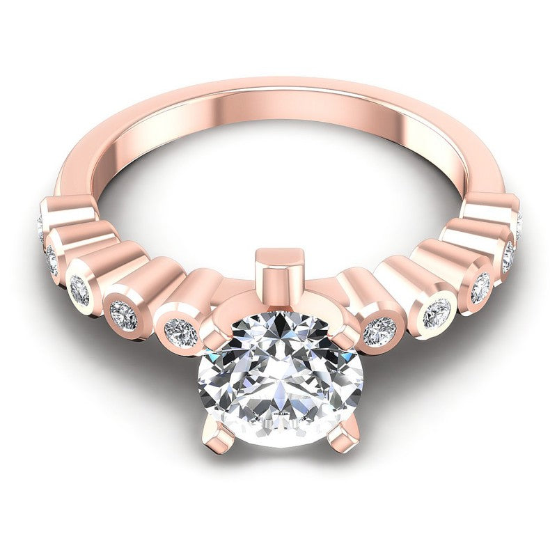 Round Diamonds 0.50CT Engagement Ring in 18KT Yellow Gold