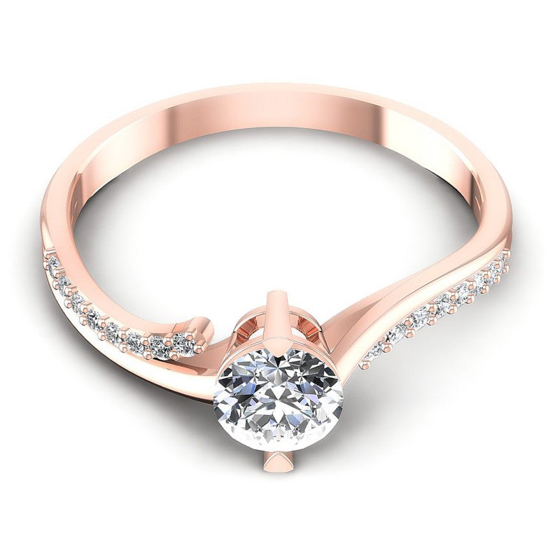Round Diamonds 0.45CT Engagement Ring in 18KT Yellow Gold