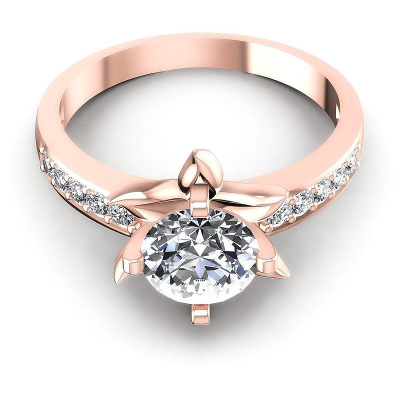 Round Diamonds 0.60CT Engagement Ring in 18KT Yellow Gold