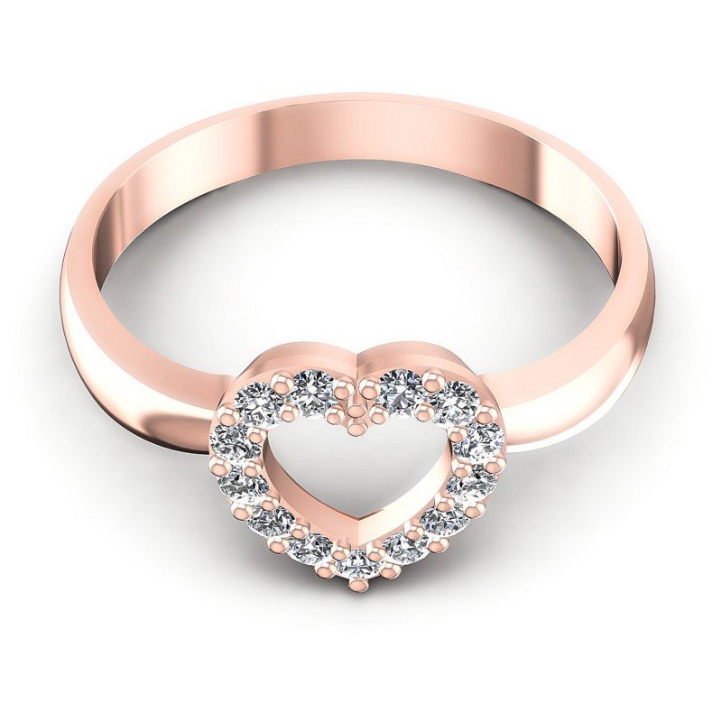 Round Diamonds 0.25CT Fashion Ring in 18KT Yellow Gold