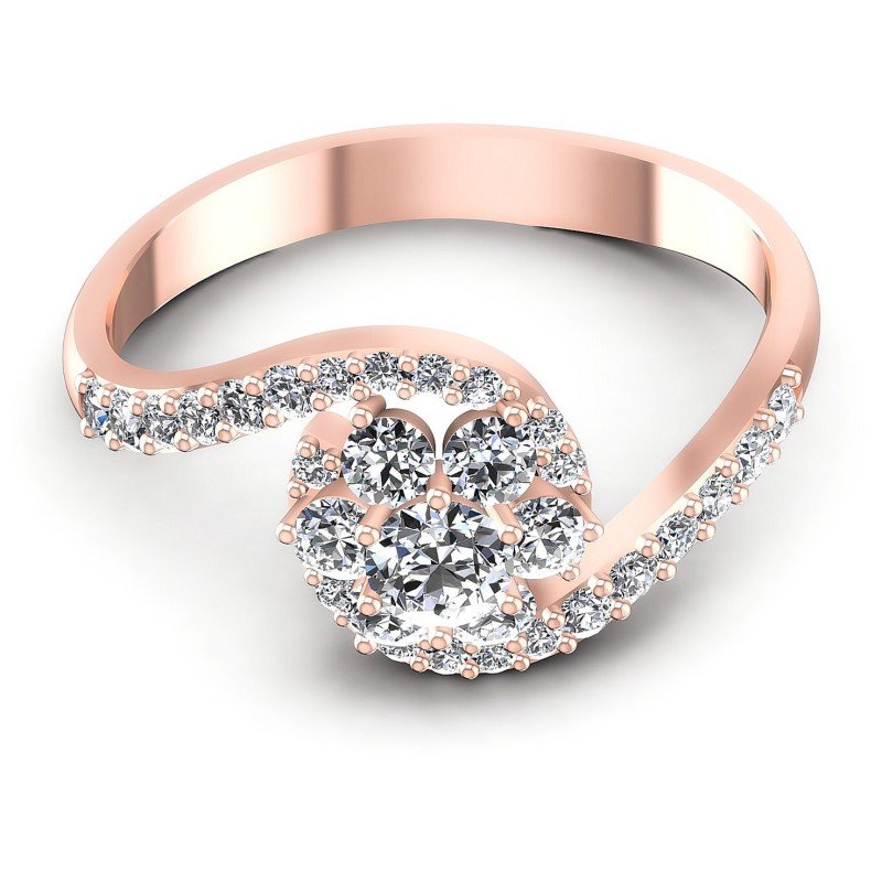 Round Diamonds 0.75CT Fashion Ring in 18KT Yellow Gold