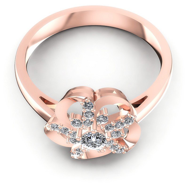 Round Diamonds 0.25CT Fashion Ring in 18KT Yellow Gold
