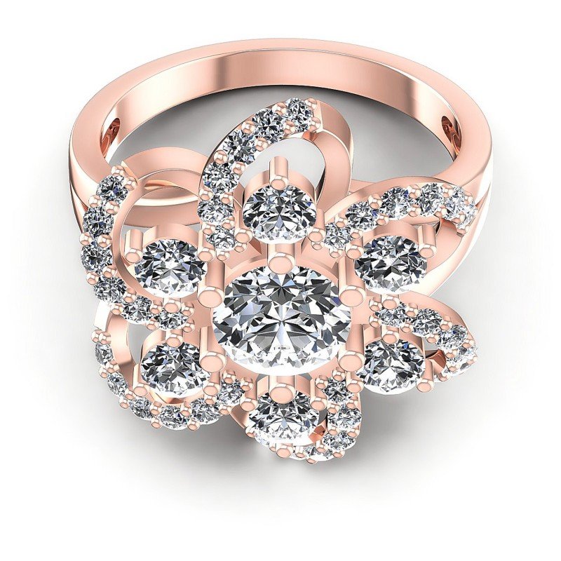 Round Diamonds 1.85CT Fashion Ring in 18KT Yellow Gold