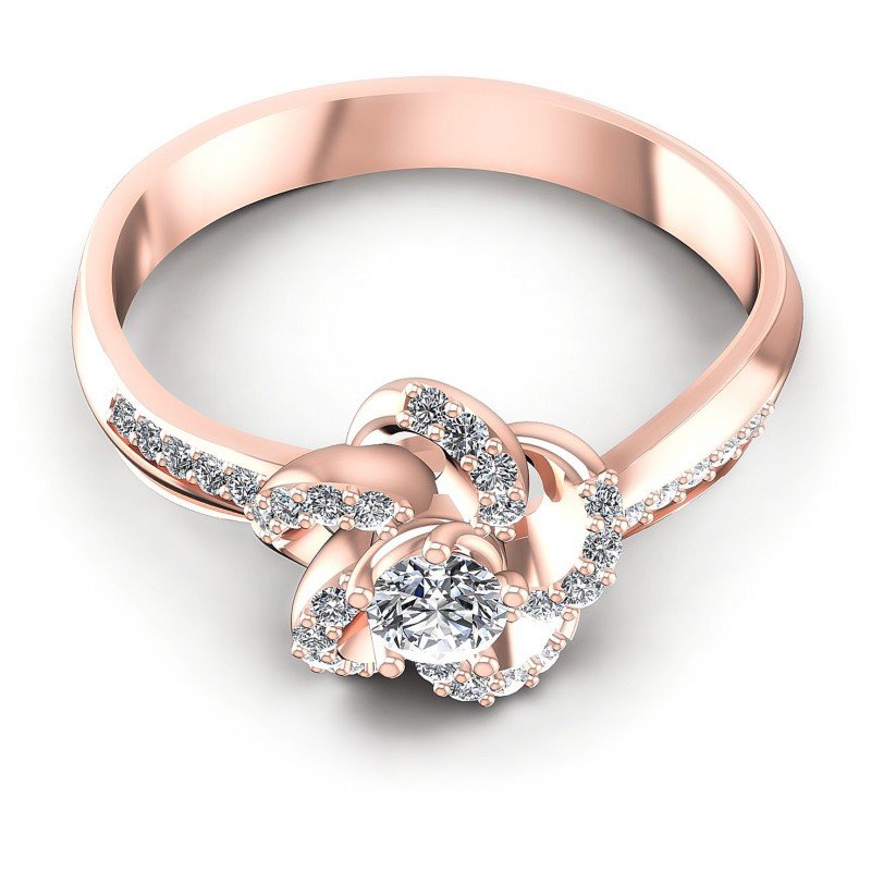 Round Diamonds 0.40CT Fashion Ring in 18KT Yellow Gold