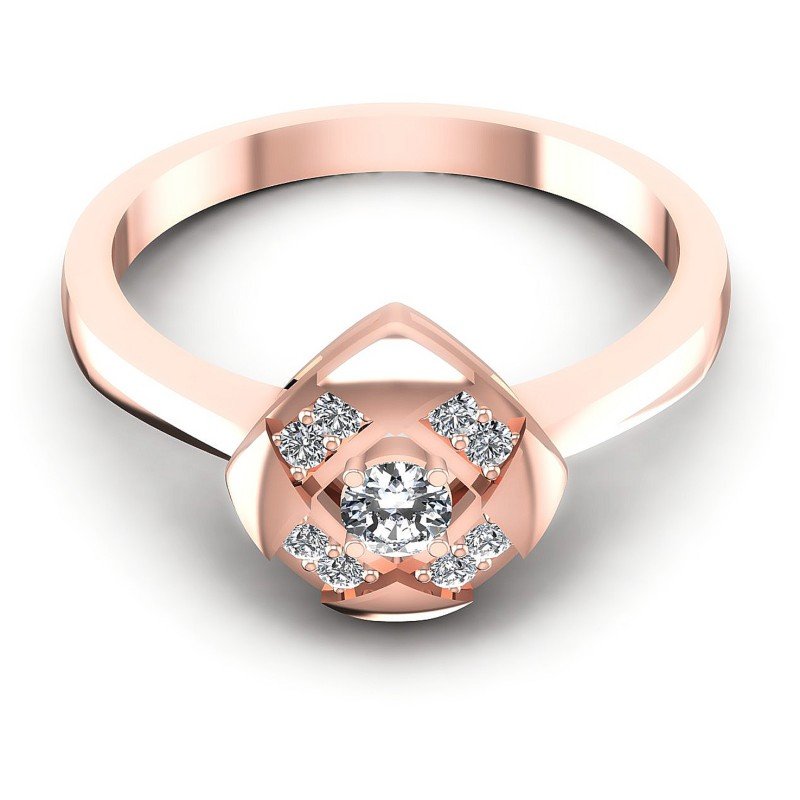Round Diamonds 0.25CT Fashion Ring in 18KT Yellow Gold