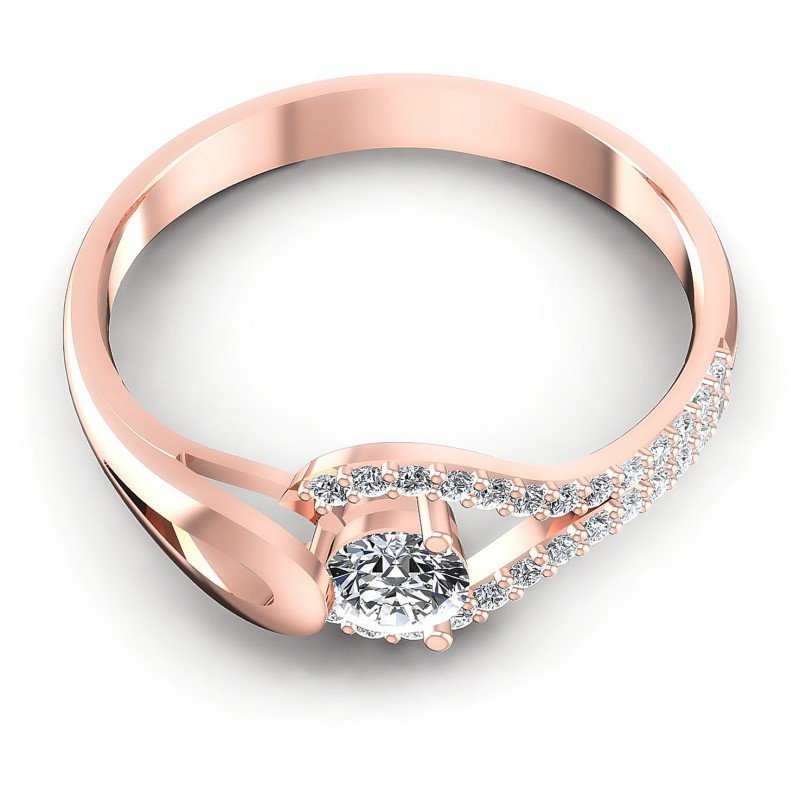 Round Diamonds 0.45CT Fashion Ring in 18KT Yellow Gold