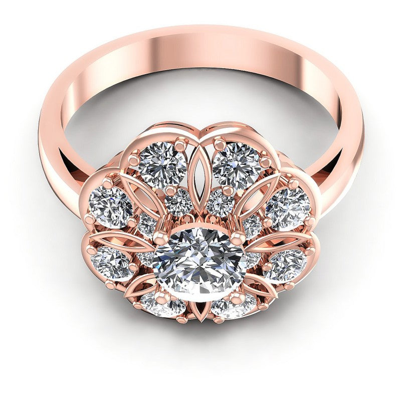 Round Diamonds 1.30CT Fashion Ring in 18KT Yellow Gold