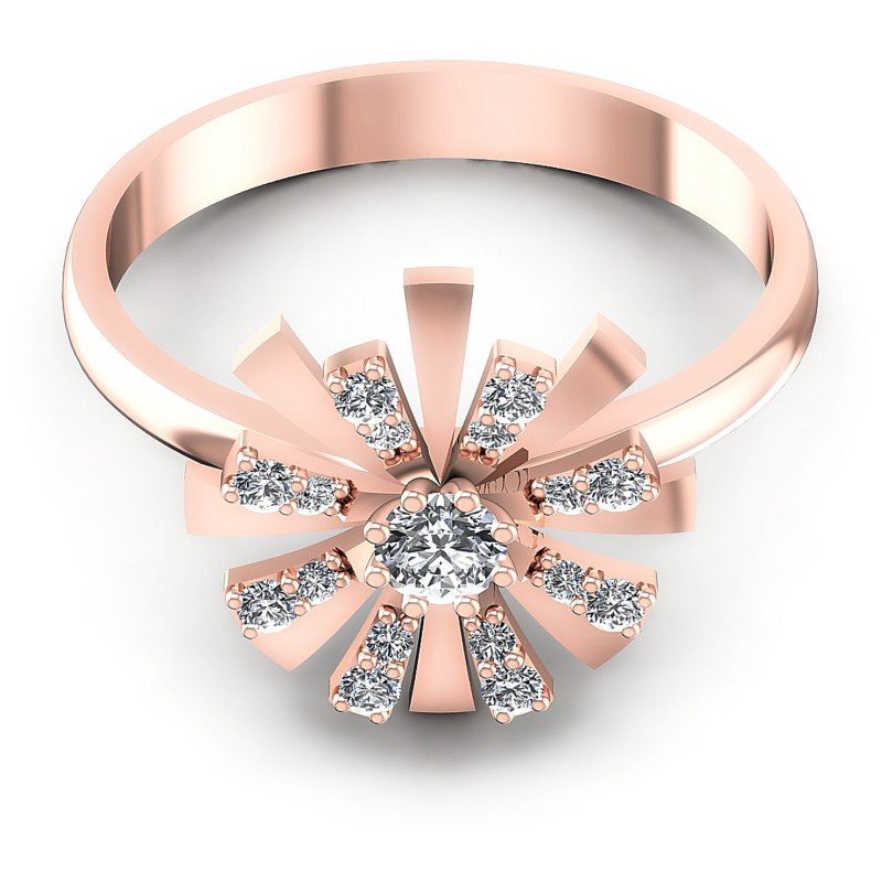 Round Diamonds 0.30CT Fashion Ring in 18KT Yellow Gold