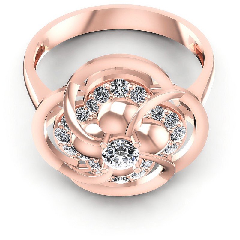 Round Diamonds 0.30CT Fashion Ring in 18KT Yellow Gold