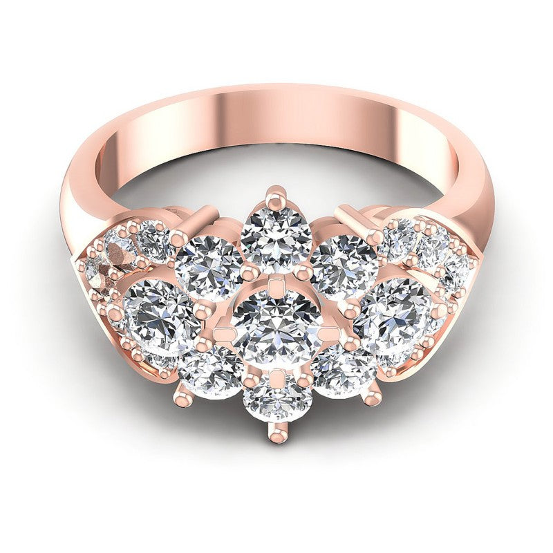 Round Diamonds 1.70CT Fashion Ring in 18KT Yellow Gold