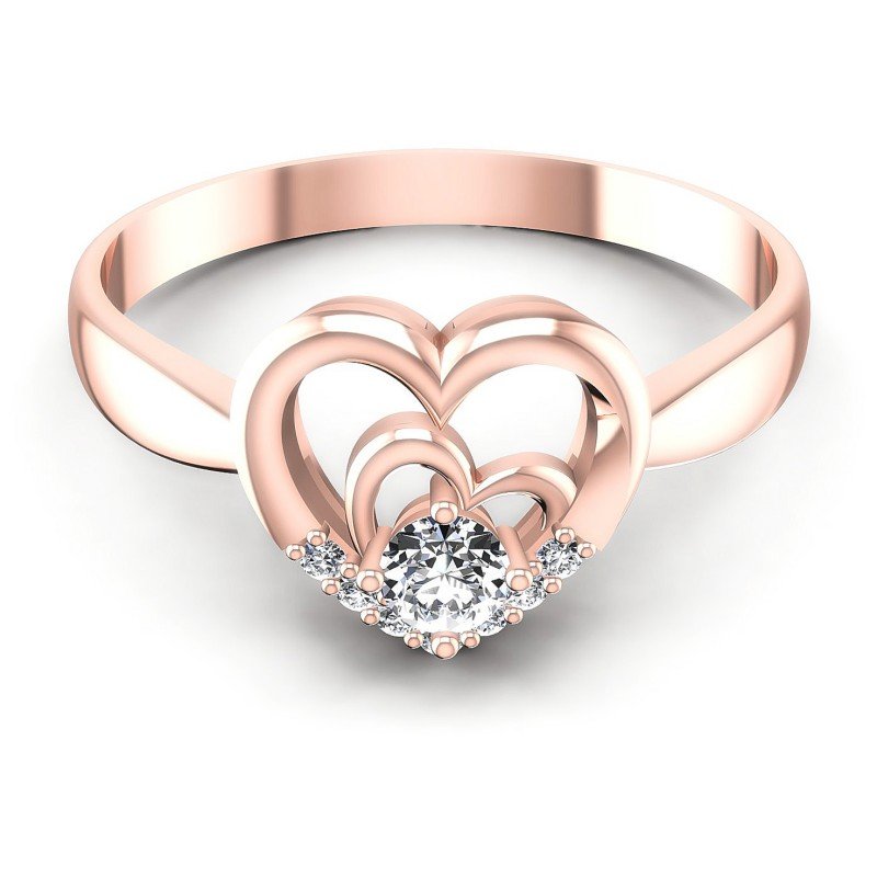 Round Diamonds 0.20CT Fashion Ring in 18KT Yellow Gold