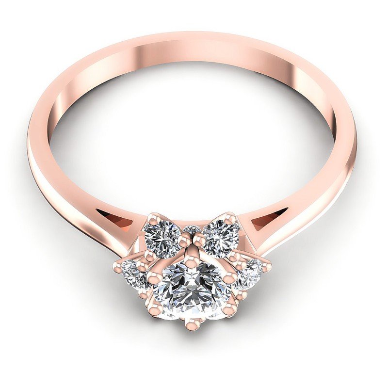 Round Diamonds 0.60CT Fashion Ring in 18KT Yellow Gold