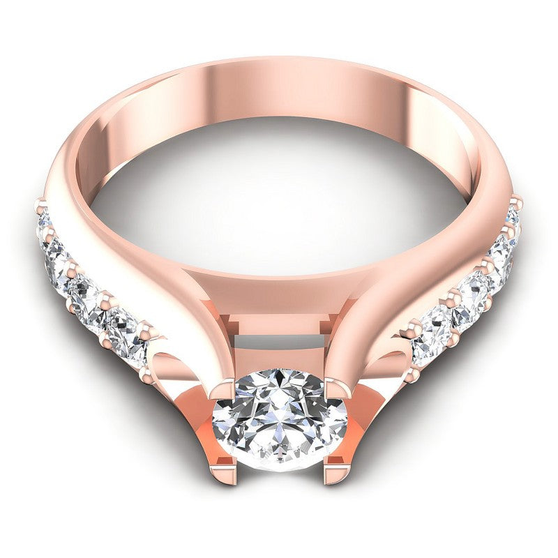 Round Diamonds 0.90CT Engagement Ring in 18KT Yellow Gold