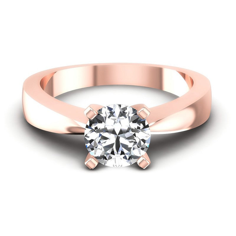 Round Diamonds 0.35CT Solitaire Ring in 18KT Yellow Gold
