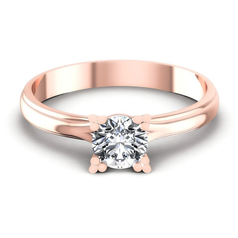 Round Diamonds 0.35CT Solitaire Ring in 18KT Yellow Gold