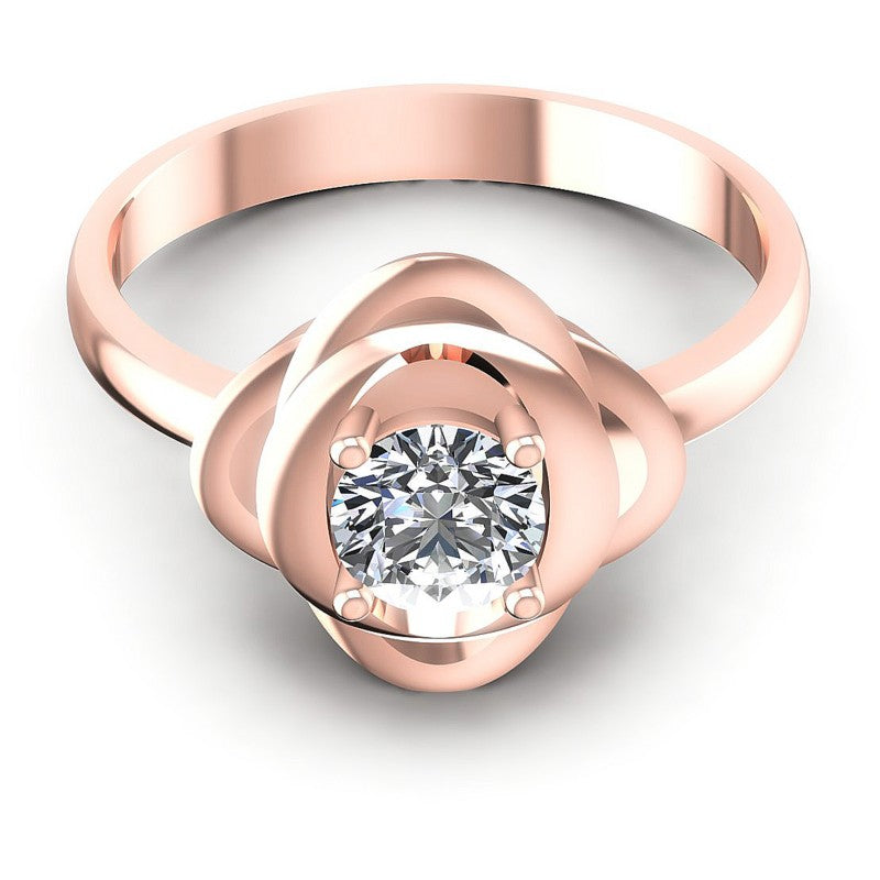 Round Diamonds 0.35CT Solitaire Ring in 18KT Yellow Gold