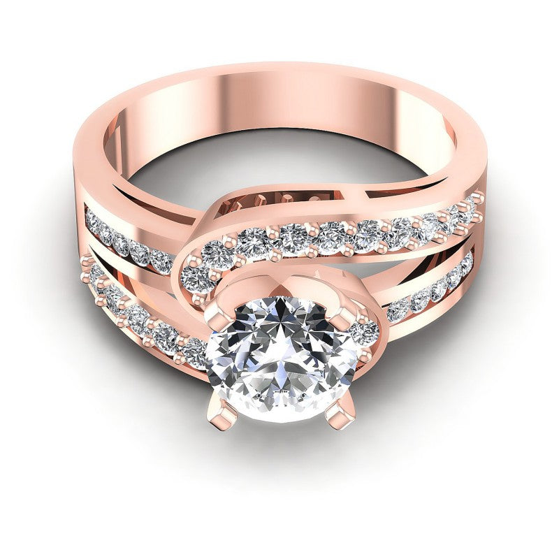 Round Diamonds 0.85CT Engagement Ring in 18KT Yellow Gold