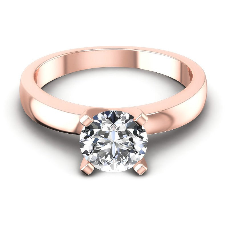 Round Diamonds 0.35CT Solitaire Ring in 18KT Yellow Gold