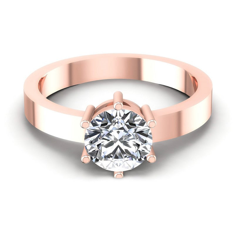 Round Diamonds 0.35CT Solitaire Ring in 18KT Yellow Gold