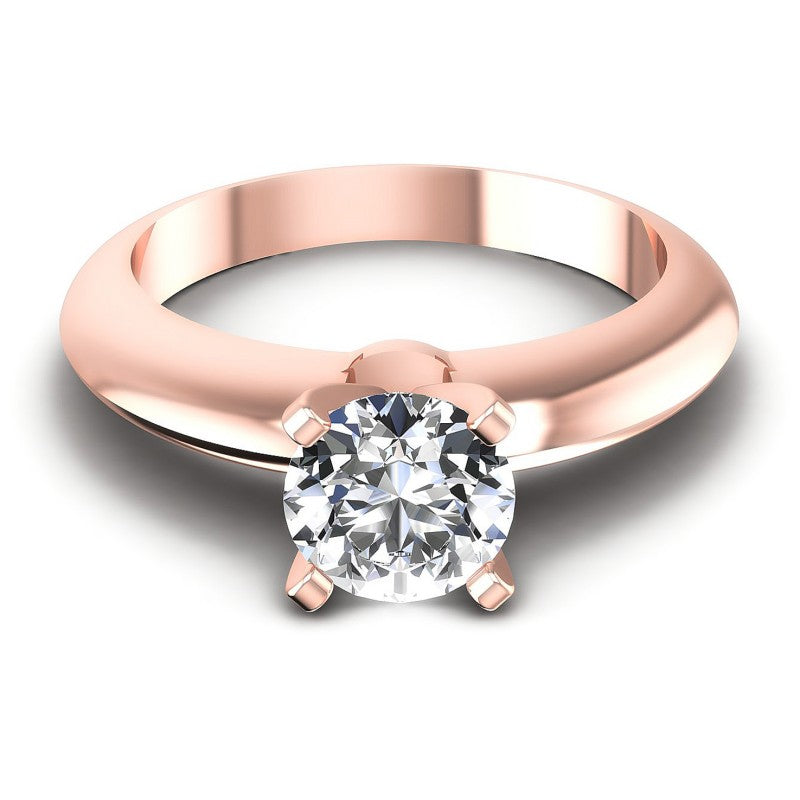 Round Diamonds 0.35CT Solitaire Ring in 18KT Yellow Gold