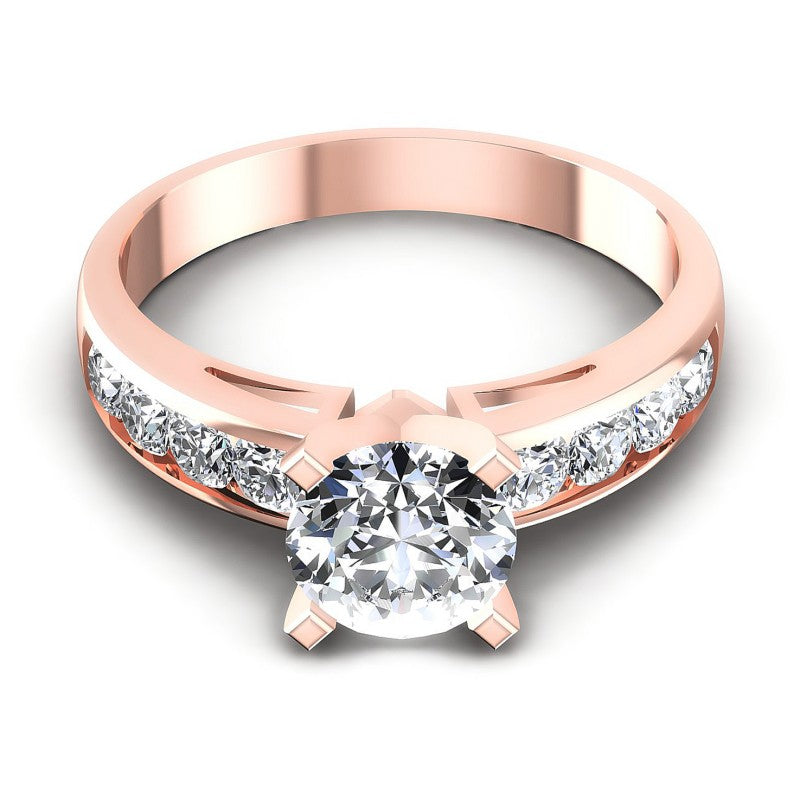 Round Diamonds 1.00CT Engagement Ring in 18KT Yellow Gold