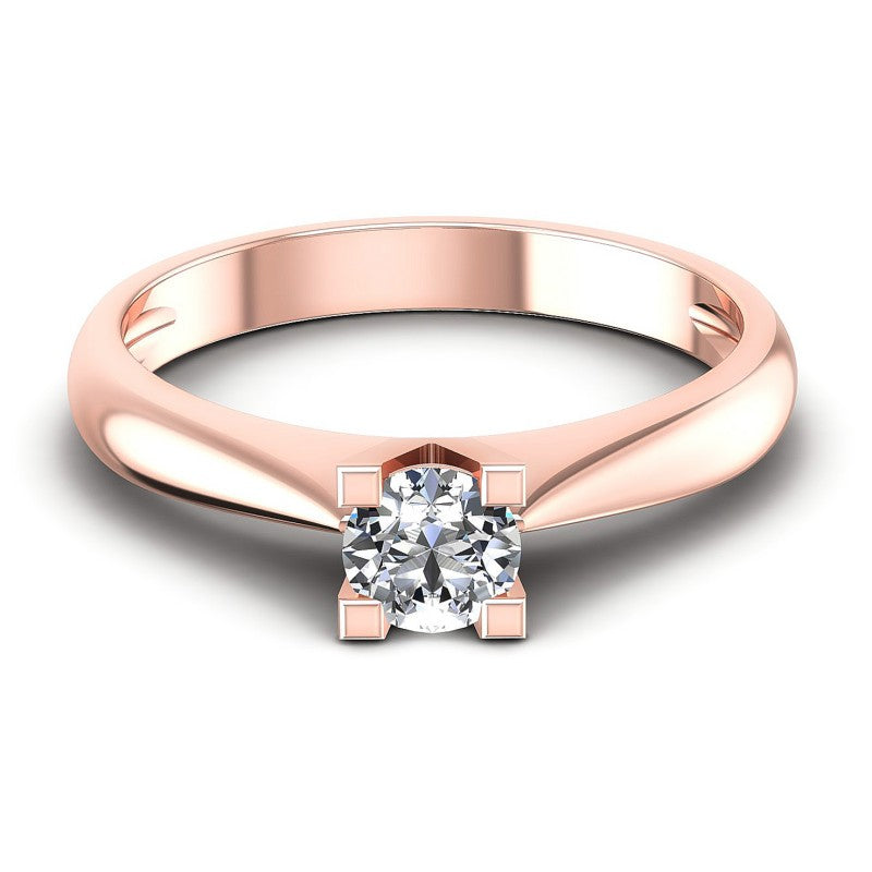 Round Diamonds 0.35CT Solitaire Ring in 18KT Yellow Gold
