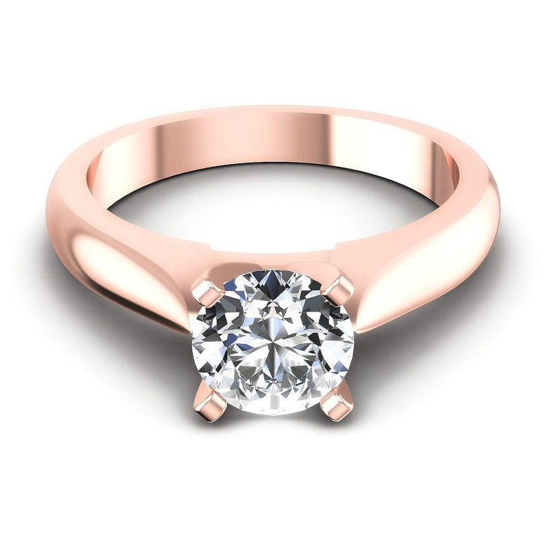 Round Diamonds 0.35CT Solitaire Ring in 18KT Yellow Gold