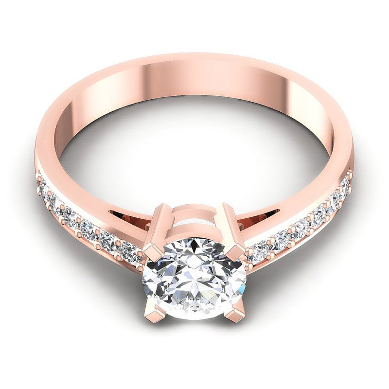 Round Diamonds 0.55CT Engagement Ring in 18KT Yellow Gold