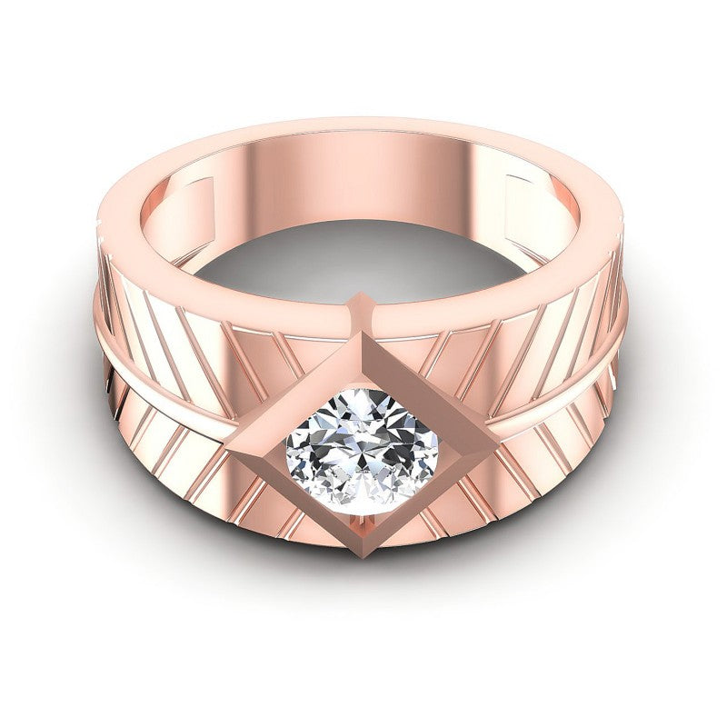 Round Diamonds 0.35CT Solitaire Ring in 18KT Yellow Gold