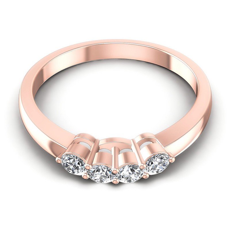 Round Diamonds 0.35CT Diamonds Wedding Band in 18KT Yellow Gold