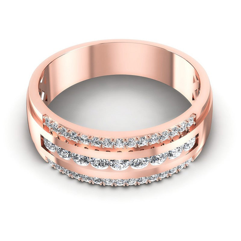 Round Diamonds 0.65CT Diamonds Wedding Band in 18KT Yellow Gold