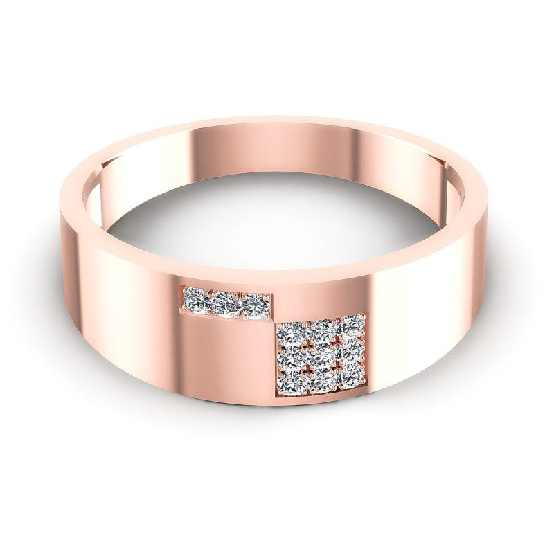 Round Diamonds 0.15CT Diamonds Wedding Band in 18KT Yellow Gold