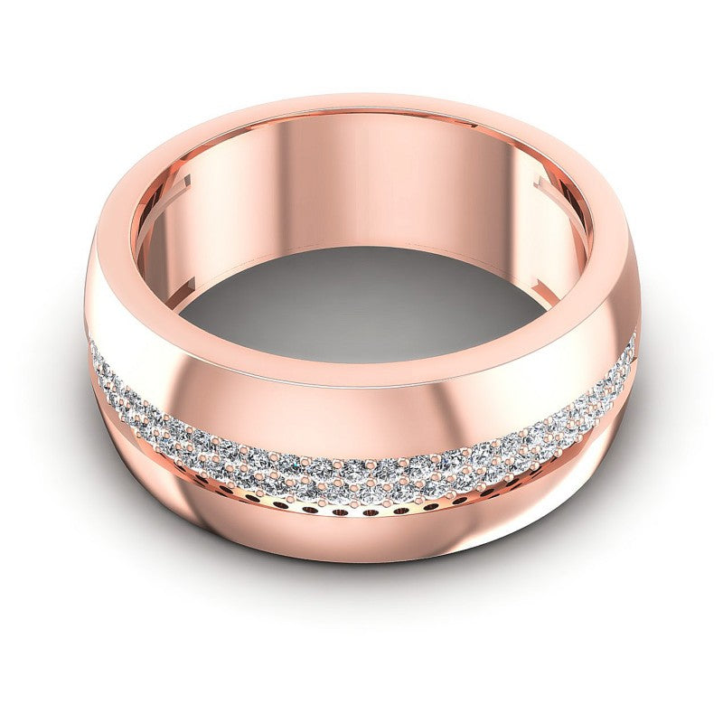 Round Diamonds 0.45CT Diamonds Wedding Band in 18KT Yellow Gold