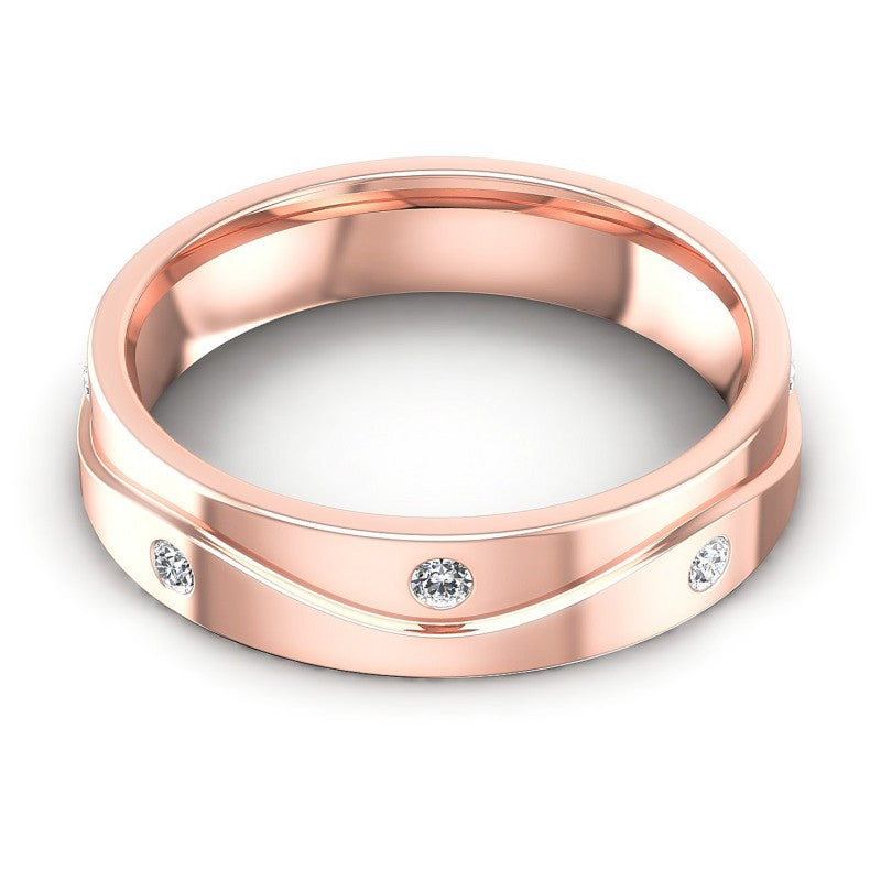 Round Diamonds 0.25CT Diamonds Wedding Band in 18KT Yellow Gold